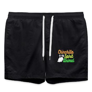 Chinchilla - Swim Trunks - black - Front - AI Model Male 185 light (185cm)