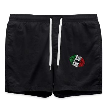 Kuss aus Italien - Badeshorts - Schwarz - Vorne - AI Model Male 185 light (185cm)