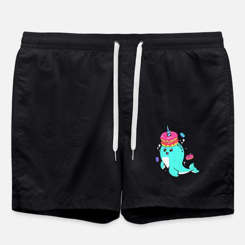 Narwhal - Swim Trunks - black