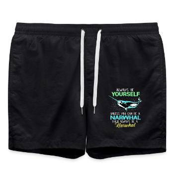 Narval - Short de bain - noir - Devant - AI Model Male 185 light (185cm)