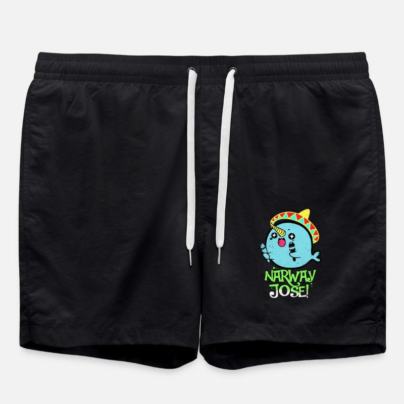 Narwhal - Swim Trunks - black