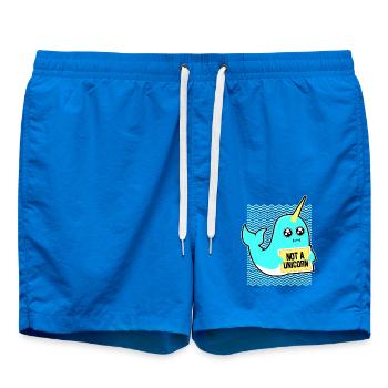 Narwal Geschenk Einhorn Kawaii Wale Tauchen - Badeshorts - Cobalt blue - Vorne