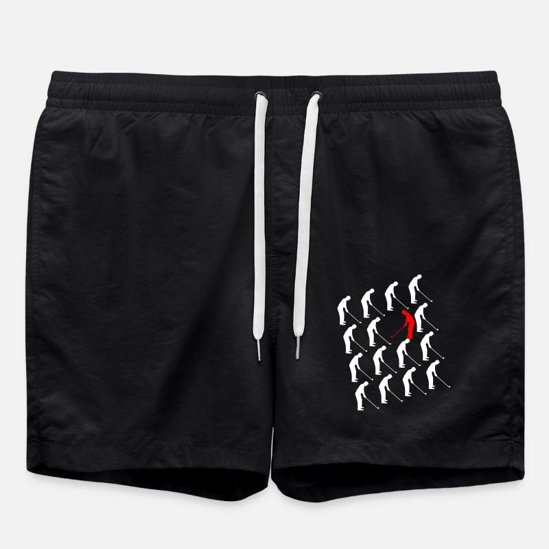 Golf Geschenk Golfschwung Golfplatz sei anders - Badeshorts - Schwarz