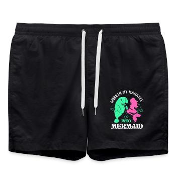 Manatee - Swim Trunks - black - Front - AI Model Male 185 light (185cm)