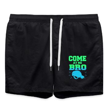 Manatee Dugong Sea Pig Sirenia Manatee - Swim Trunks - black - Front - AI Model Male 185 light (185cm)