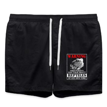 Bartagame - Badeshorts - Schwarz - Vorne - AI Model Male 185 light (185cm)