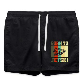 Born to Jetski Jet Ski Gift - Swim Trunks - black - Front - AI Model Male 185 light (185cm)