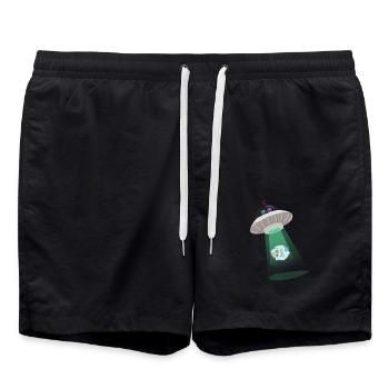 Alien abduction - Short de bain - noir - Devant - AI Model Male 185 light (185cm)