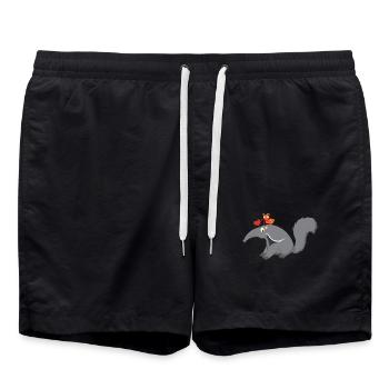 Ameisenbär - Badeshorts - Schwarz - Vorne - AI Model Male 185 light (185cm)