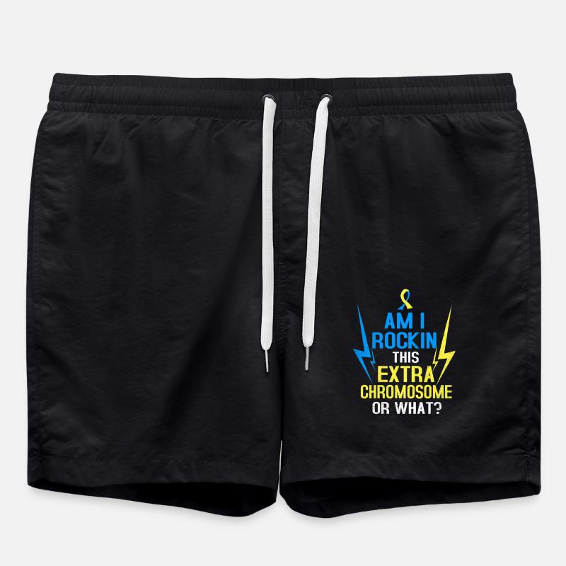 Down syndrome - Swim Trunks - black