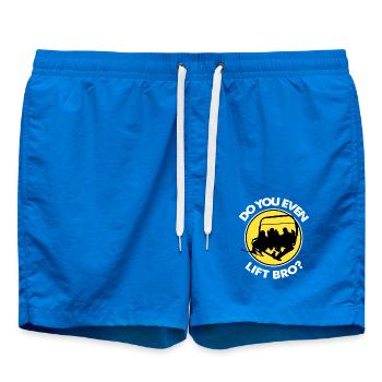 Ski Skiing Skier Sport Winter Gift Lift - Swim Trunks - cobalt blue - Front