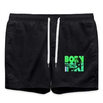 Skiing Skiing Skiing Skiing Skiing - Swim Trunks - black - Front - AI Model Male 185 light (185cm)