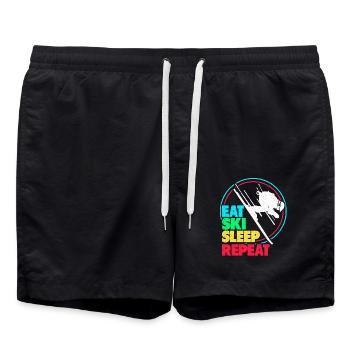 Skiing Skiing Skiing Skiing Skiing - Swim Trunks - black - Front - AI Model Male 185 light (185cm)