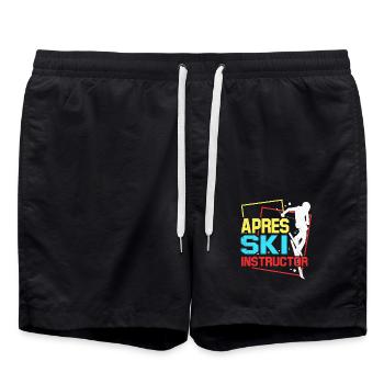 Skiing Skiing Skiing Skiing Skiing - Swim Trunks - black - Front - AI Model Male 185 light (185cm)