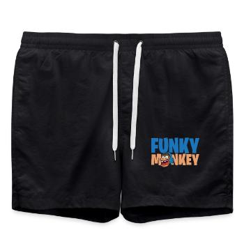 Funky Singe singe Tetehoer cadeau - Short de bain - noir - Devant - AI Model Male 185 light (185cm)