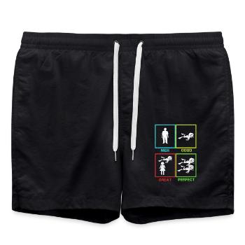Plongée - Short de bain - noir - Devant - AI Model Male 185 light (185cm)
