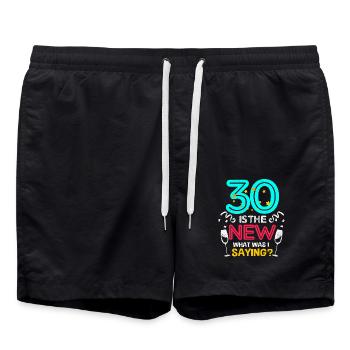 30 ans - Short de bain - noir - Devant - AI Model Male 185 light (185cm)
