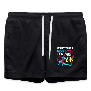 Gymnastik Handstand Turnen Kunstturnen Geschenk - Badeshorts - Schwarz - Vorne - AI Model Male 185 light (185cm)