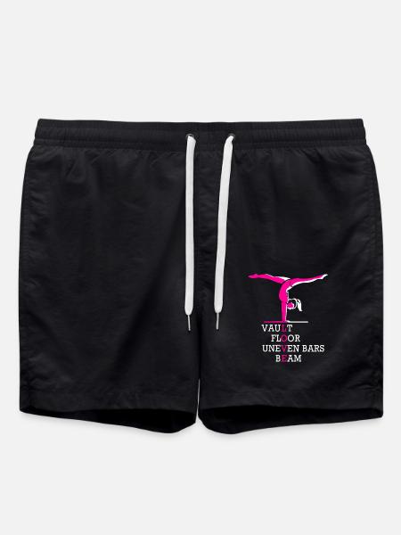 Gymnastics Handstand Gymnastics Artistic Gymnastics Gift - Swim Trunks - black