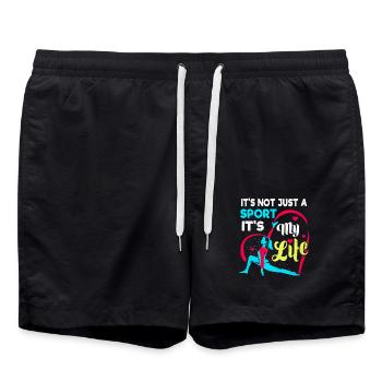 Gymnastique - Short de bain - noir - Devant - AI Model Male 185 light (185cm)
