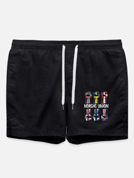Nordische Union Skandinavien Norwegen Schweden - Badeshorts - Schwarz