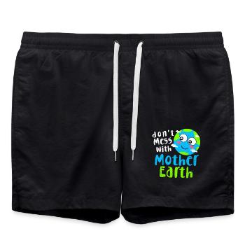 Jour de la Terre - Short de bain - noir - Devant - AI Model Male 185 light (185cm)