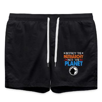 Jour de la Terre - Short de bain - noir - Devant - AI Model Male 185 light (185cm)
