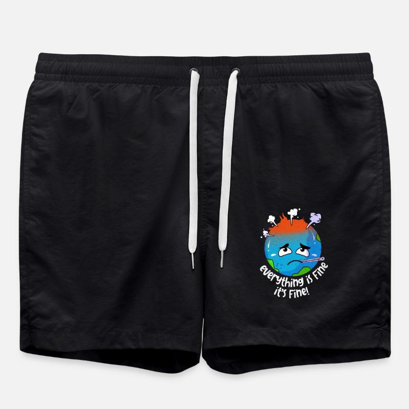 Earth Day - Swim Trunks - black