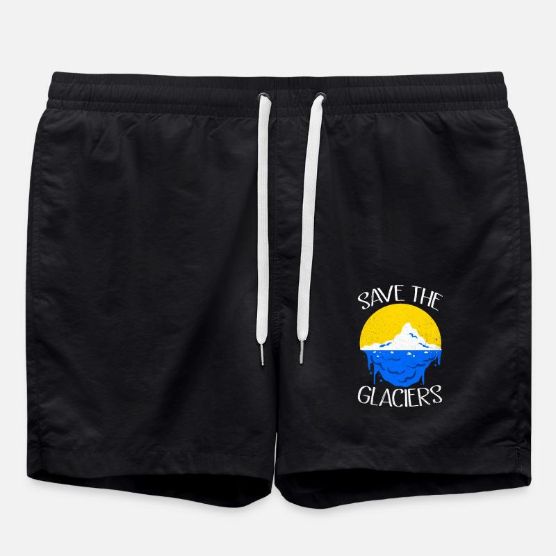 Gletscher - Badeshorts - Schwarz
