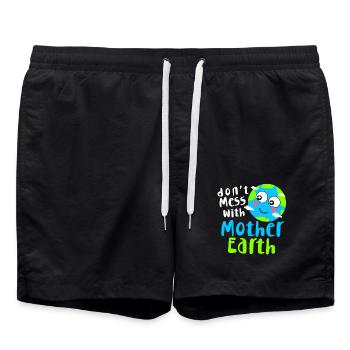 Changement climatique Earth Day Protection de l’environnement Bio Terre - Short de bain - noir - Devant - AI Model Male 185 light (185cm)