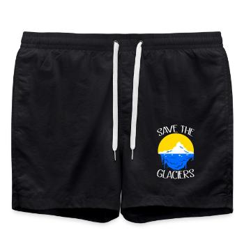Changement climatique Earth Day Protection de l’environnement Bio Terre - Short de bain - noir - Devant - AI Model Male 185 light (185cm)