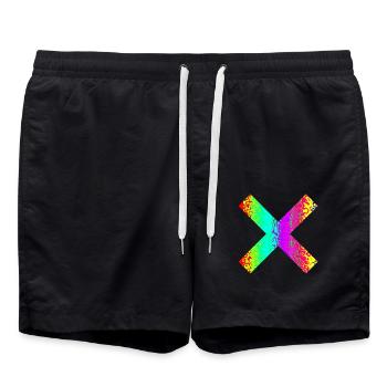 Kreuz - Badeshorts - Schwarz - Vorne - AI Model Male 185 light (185cm)