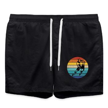 Eishockey - Badeshorts - Schwarz - Vorne - AI Model Male 185 light (185cm)