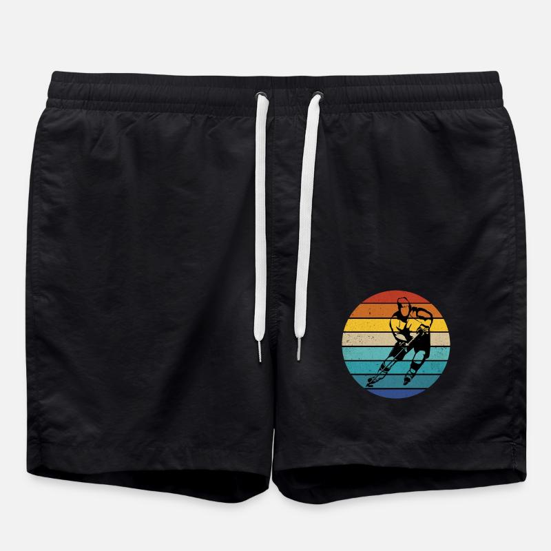 Eishockey - Badeshorts - Schwarz