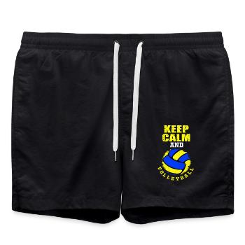 Volleyball - Swim Trunks - black - Front - AI Model Male 185 light (185cm)