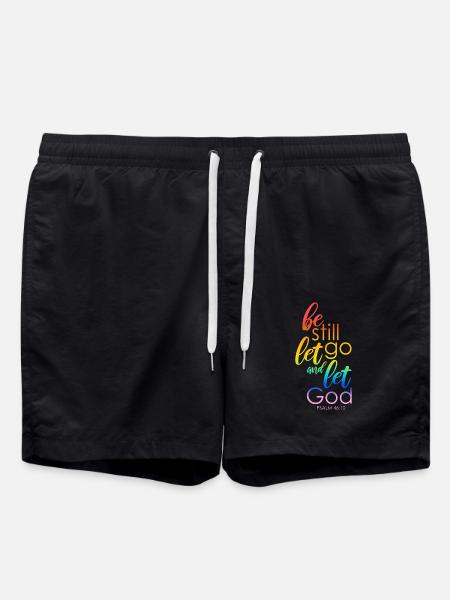 God Disciple Bible Verse Gift - Swim Trunks - black