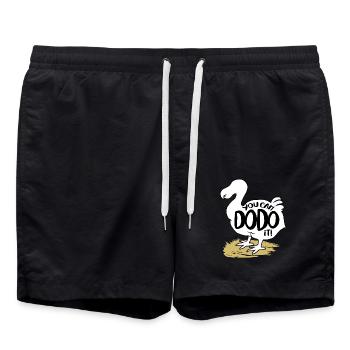 Dodo Gift Bird Prehistoric Fossil Archaeology Geek - Swim Trunks - black - Front - AI Model Male 185 light (185cm)