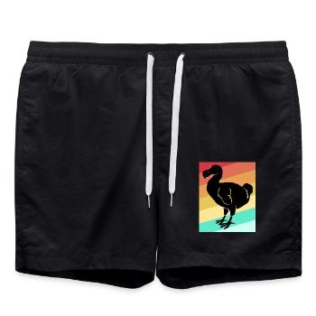 Dodo Gift Bird Prehistoric Fossil Archaeology Geek - Swim Trunks - black - Front - AI Model Male 185 light (185cm)