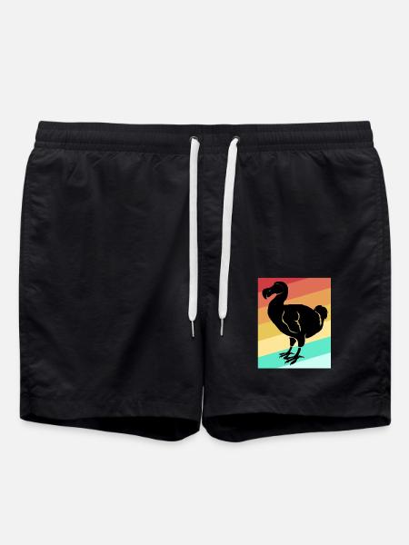 Dodo cadeau oiseau origine primitive fossil archéologie Geek - Short de bain - noir