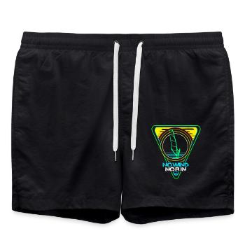 Planche à voile - Short de bain - noir - Devant - AI Model Male 185 light (185cm)