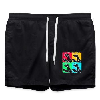 Adoratrice de dieu - Short de bain - noir - Devant - AI Model Male 185 light (185cm)