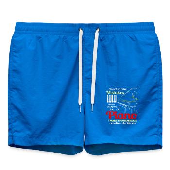 Piano - Swim Trunks - cobalt blue - Front