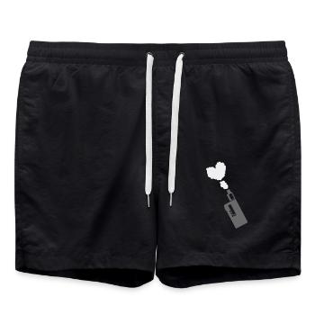 Vaping with love - Dampfen mit liebe - Badeshorts - Schwarz - Vorne - AI Model Male 185 light (185cm)
