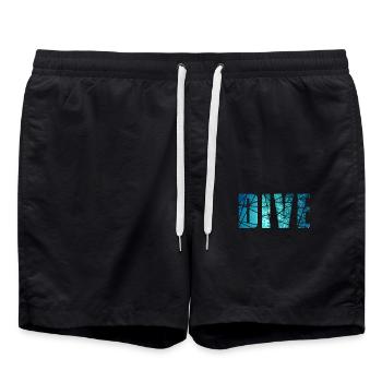 DIVE - Swim Trunks - black - Front - AI Model Male 185 light (185cm)