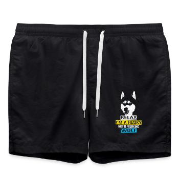 Husky - Swim Trunks - black - Front - AI Model Male 185 light (185cm)