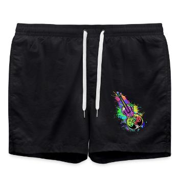 Cello Double Bass Classical Music Teacher Symphony - Swim Trunks - black - Front - AI Model Male 185 light (185cm)