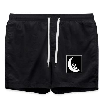 Fée sur la lune - fée sur la lune - Short de bain - noir - Devant - AI Model Male 185 light (185cm)