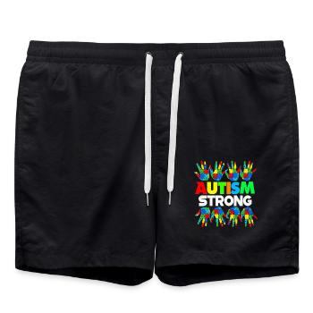 Autisme - Short de bain - noir - Devant - AI Model Male 185 light (185cm)