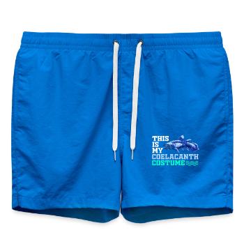 Coelacanth Extinct Fossil Fish Gift - Swim Trunks - cobalt blue - Front