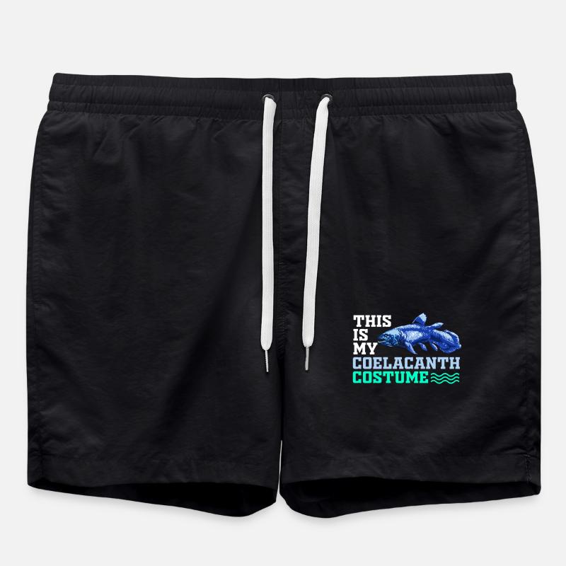 Coelacanth Extinct Fossil Fish Gift - Swim Trunks - black